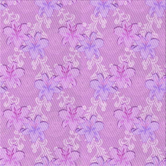 Ahgly Company Machine Washable Indoor Square Transitional Pastel Purple Pink Area Rugs, 6' Square