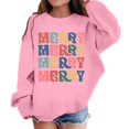thumbnail image 1 of FAOWME Sweat à Capuche Imprimé Lettres Mode pour Filles Décontracté Ample Rose 9-10 Ans, 1 of 5