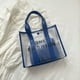 thumbnail image 4 of Bolso de mano para mujer, grande, transparente, para axilas, informal, de PVC, transparente (azul), 4 of 6