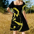 thumbnail image 4 of Panneau Jaune - Robe Sans Manches King Jaune Vêtements de Bal Femme, 4 of 5