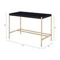 thumbnail image 4 of GZXS 40-Inch Minimalist Home Office Computer Desk with Charging Outlets and USB Ports, 20"W x 42"D x 30"H, Black and Gold, 4 of 7