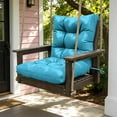 thumbnail image 6 of Kimunuk Outdoor Chair Cushions Set of 2, 42 x 21 x 5 in Non Slip Porch Swing Cushion Seat Back Cushions with Ties for Indoor Patio Rocking Chair, Lake Blue, 6 of 8