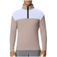 thumbnail image 4 of BUIGTTKLOP Mens Quarter Zip Pullover Golf Shirts Long Sleeve Zipper Sweatshirt Outdoor Running Shirts for Men, 4 of 5