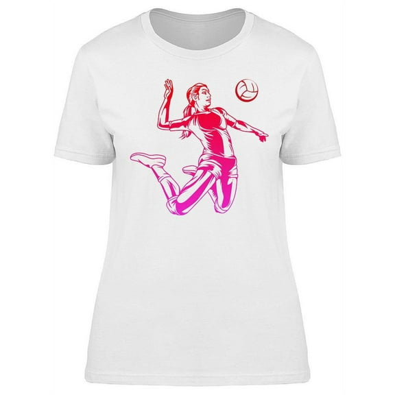 Female Volleyball Player Design T-Shirt Women -Image by Shutterstock, Female x-Large