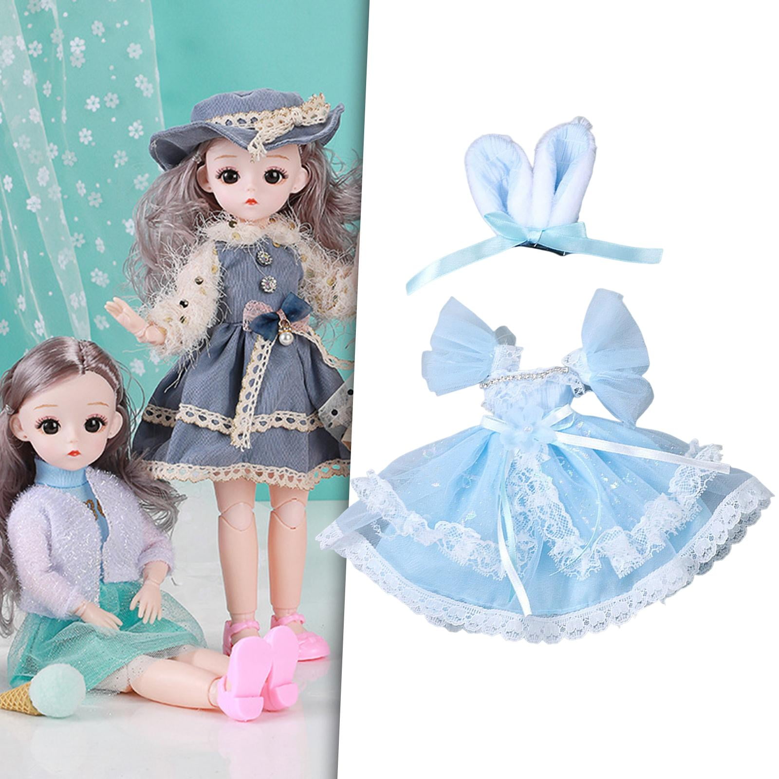 Doll Clothes Dress Costumes Outfits Collections for 30cm 12inch Baby Dolls Newborn Dolls Dolls Accessories Girls Gifts Clothing Blue Short Sleeve Walmart