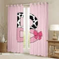 thumbnail image 2 of Erosebridal Letter Initial A Curtains and Drapes (38Wx54L),Kawaii Bow 30%-50% Blackout Curtains for Bedroom,Curtains for Living Room,Cow Print Decor, 2 of 6