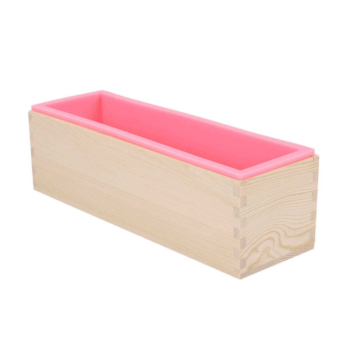 3X 1200G DIY Soap Wooden Soap Mold Box Silicone Liner Rectangular Loaf Swirl Soap Mold Tool DIY Soap Candle Mold