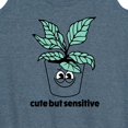 thumbnail image 3 of Instant Message - Cute But Sensitive - Women's Racerback Tank Top, 3 of 6