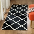 thumbnail image 3 of SAFAVIEH Dhurrie Tabitha Geometric Moroccan Wool Area Rug, Black/Ivory, 3' x 5', 3 of 9