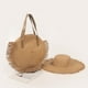 thumbnail image 3 of Bolso Redondo de Paja para Mujer, Sombrero para El Sol, Tejido Grande para Vacaciones, Verano, Al Aire Libre Yuyangstore Bolso tejido a mano, 3 of 8