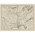 thumbnail image 2 of Jefferys 24x20 Black Ornate Wood Framed with Double Matting Museum Art Print Titled - Louisiana French Colony  - Jefferys 1767, 2 of 4