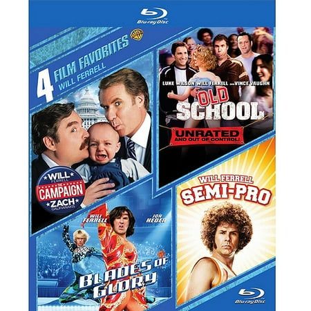 4 Film Favorites: Will Ferrell - The Campaign / Old School / Blades Of Glory / Semi-Pro (Blu-ray)