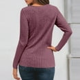 thumbnail image 3 of Womens Fall Casual Ribbed Knit Pullover Loose Hollow Out Long Sleeve T Shirts for Women Fashion Clothing Womens Long Sleeve Tops Spring Fashion 2026 Clothes, 3 of 7