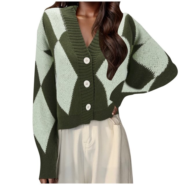 Cardigan pour Femmes Style Coréen Décontracté Col en V Tricoté Printemps Automne Style Léger Confortable Design Élégant