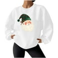 thumbnail image 4 of Women's Fashion Loose Casual Christmas Printed Round Neck Long Sleeve Hoodless Sweatshirt, 4 of 6