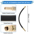 thumbnail image 3 of 1 Juego de extensión de válvula de llanta de cobre de 135 grados con extensor de vástago de llanta de plástico flexible de 300 mm para automóvil, motocicleta, RV, camión, bicicleta, 3 of 6