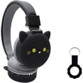 thumbnail image 1 of Auriculares inalámbricos de cabeza de gato negro Black Cat con FM estéreo, para niños, para el estudio, 1 of 3