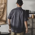 thumbnail image 5 of Camisa polo cargo informal americana para hombre, camiseta de manga corta con apliques, blusa de solapa con bolsillo Y2K de verano, nueva prenda de golf holgada, 5 of 5