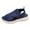 A-Navy64, variant on Women's Sandals Cutout Fish Mouth Solid Color Flat Sole Sandals Breathable Mesh Upper Walkig Shoes