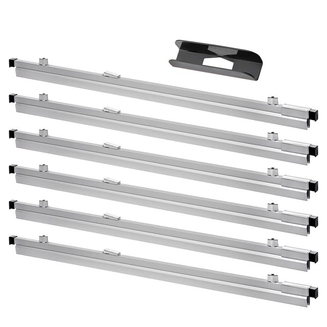 Pinza para planos Adir Corp de 46 cm, aluminio, paquete de 6