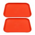 thumbnail image 4 of 2Pcs Fast Food Tray, PP Food Service Tray, Stackable Rectangular Restaurant Food Tray Light Weight Anti Slip Cafe Serving Food Tray for Home Cafes Restaurants Dessert Shops Hotels, 4 of 7