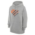 thumbnail image 2 of Women's G-III 4Her by Carl Banks  Heather Gray Denver Broncos Heart Graphic Fleece Pullover Hoodie, 2 of 3