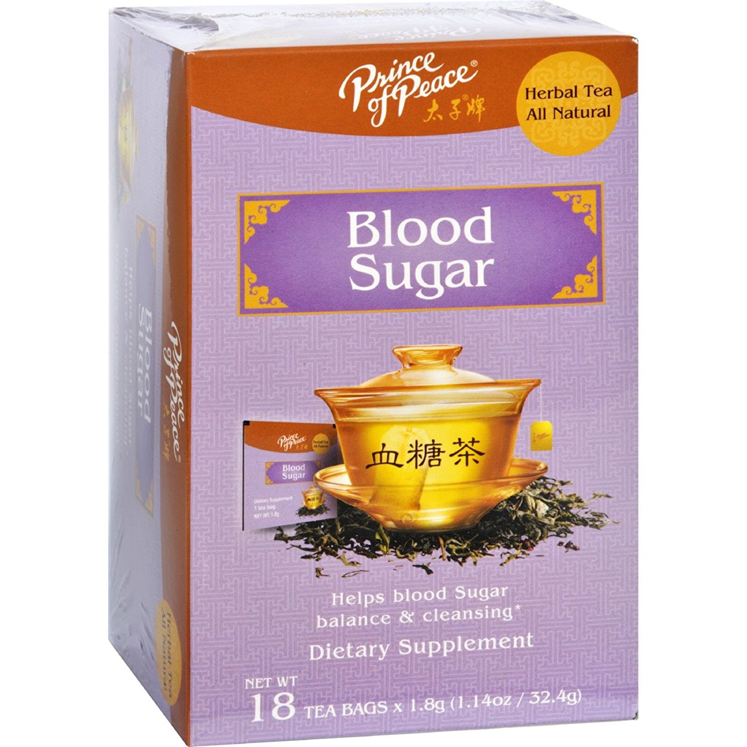 Prince Of Peace Blood Sugar Herbal Tea 18 Bags Per Box