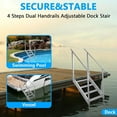 thumbnail image 3 of Garvee Dock Ladder 6 Steps,500LBS Removable Boat Ladder with Upgraded Widen Nonslip Pedals for Lake/Pool/Boarding/RV,Sliver, 3 of 6