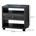 thumbnail image 5 of 1 Drawer Wooden End Table with 2 Open Shelves, Gray, 5 of 5