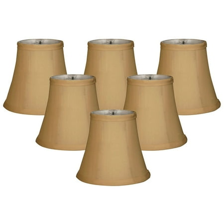 Fabric Chandelier Lamp - Royal Designs Gold Fabric Chandelier Lampshades (Pack of 6)