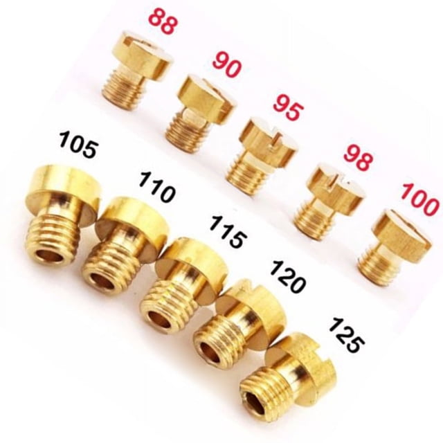 Bgsha 10pcs/Set Main Jets for Mikuni Carburetor VM22 VM24 VM26 125cc 150cc 200cc 250cc