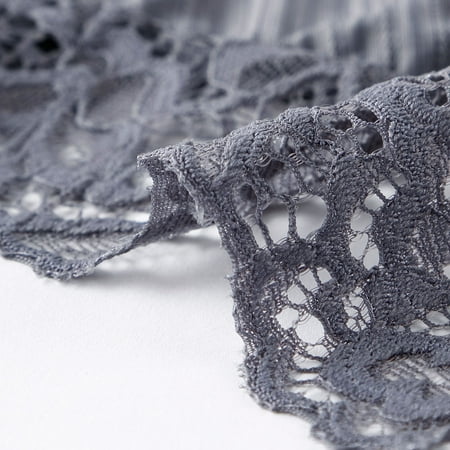 

Cathalem Snap Crotch Lingerie for Women Womens Transparent Lace Splicing Panties Cotton Hollow Womens plus Lingerie Underwear Grey Large