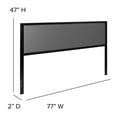 thumbnail image 6 of Flash Furniture Melbourne Metal Upholstered King Size Headboard in Dark Gray Fabric, 6 of 12