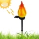 thumbnail image 4 of Luces de antorcha solar, luces exteriores parpadeantes con llama, antorchas de paisaje súper brillantes, decoración de iluminación de caminos, llama alimentada por energía solar, 4 of 5