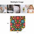 thumbnail image 4 of Boho Flower Cloth Napkins, Red Blue Yellow Colorful Mexico Tribal Washable and Reusable Dinner Napkins Set of 6, Table Napkin for Kitchen Party Birthday Wedding Hotel Housewarming 20"x20", 4 of 8