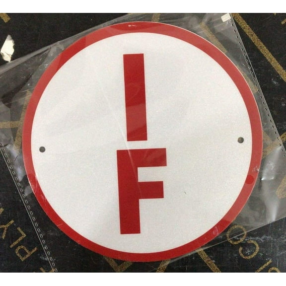 I-F Floor Truss Circular Sign (WHITE ,Reflective Aluminum ,HEAVY DUTY,6X6, RUST Free )