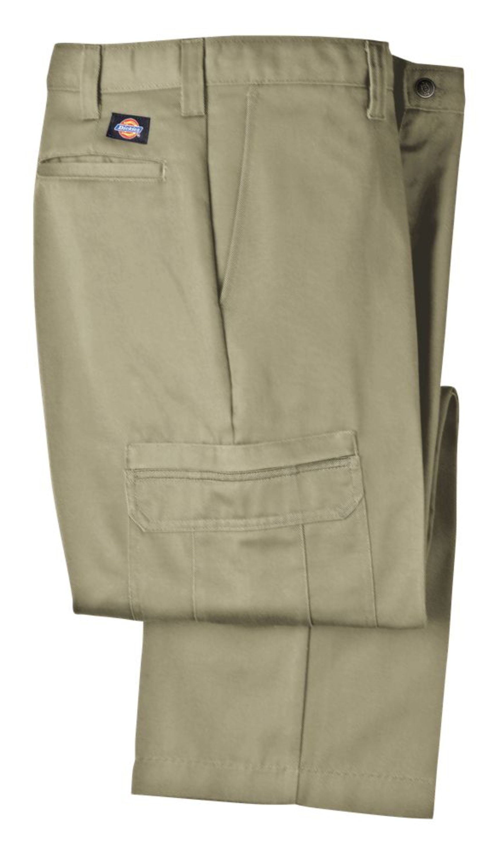 Dickies Men's Cargo Pants Unhemmed, 8-Pocket, Regular Industrial Work Twill  Pant