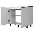 thumbnail image 6 of FM FURNITURE Oklahoma 2 Utility Sink & Cabinet, Interior Shelf, Stainless Steel Countertop, 6 of 6
