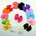 thumbnail image 5 of 15 Colors 3-inch Boutique Hair Bows Girls Kids Alligator Clip Grosgrain Ribbon Hair Clips (Mixed Color), 5 of 5