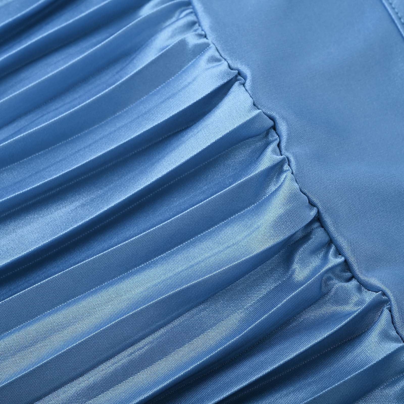 2 Piece Outfits for Women Dressy Pleated Wide Leg Pants Set - Asymmetric Hem Loose Tunic Tops Matching Lounge Sets