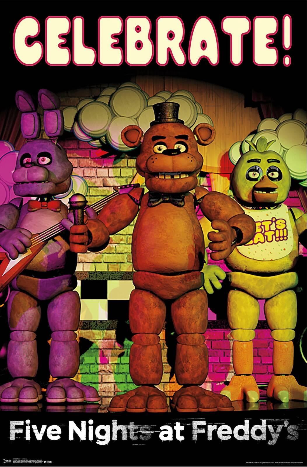 Five Nights at Freddy's - Celebrate Canvas Wall Poster, 22.375" x 34"