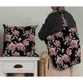 thumbnail image 5 of Soimoi Moss Georgette Tissu Feuilles & Pivoine Imprimé Floral par Yard 42 Pouces de Large, 5 of 5