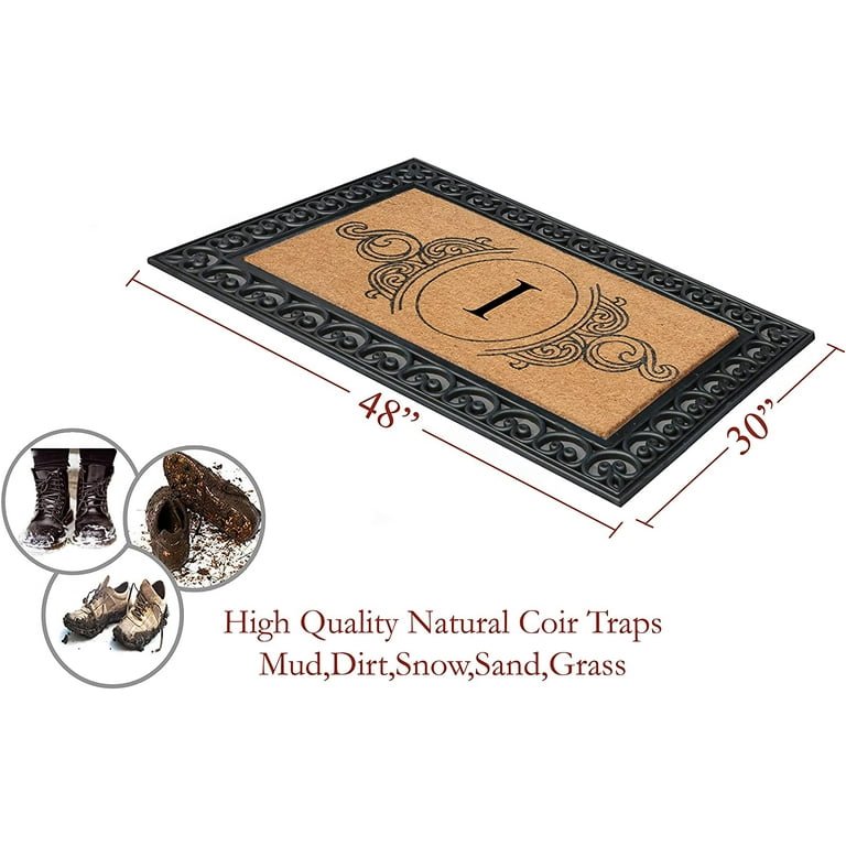 A1HC Rubber Coir Albena Monogrammed Doormat 24X36, Bronze - On Sale - Bed  Bath & Beyond - 29063003