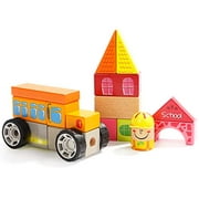 Wooden Building Blocks Toy for 2-Year Toddler Birthday Gift