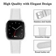thumbnail image 4 of (White)For Fitbit Versa 2 / Fitbit Versa / Fitbit Versa Lite Leather Watch Band with Round Tail Buckle, 4 of 5