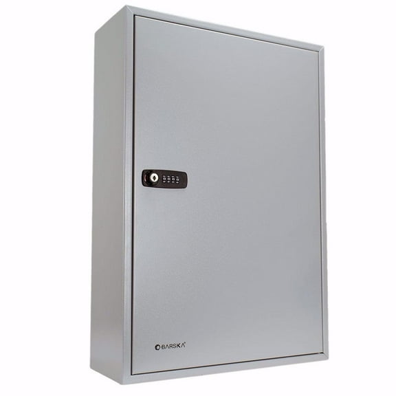 Barska CB13600 240 Keys Durable Lock Box w/ Combination Lock, White Tag, Grey