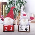 thumbnail image 4 of De Madera Sin Rostro Ancianos Decoración Del Hogar Adornos Cuenta Regresiva Feliz Navidad Noticed HA040847-02, 4 of 6