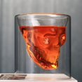 thumbnail image 2 of 4 Pcs Skull Head Wine Glass Mug Crystal Beer Whiskey Shot Double Glass Cup Vodka Drinking Bar Club Beer Wine Glass Bottle, 2 of 6