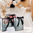 thumbnail image 6 of 24 Pcs Clear Plastic Gift Bags with Handles, Reusable Party Favor Bags With ribbons and cards for Mother's Day, Birthday, Wedding,Bachelorette Party,(12 x 10 x 5 Inch), 6 of 7