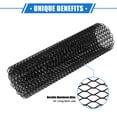 thumbnail image 3 of Malla para parrilla de automóvil, 40x13 pulgadas 25x11 mm Agujero hexagonal Rejilla para camioneta de camioneta Hoja de malla Inserto de entrada de aire Universal para automóvil Aleación de aluminio multifuncional Negro Unique Bargains  rejillas automotrices, 3 of 7
